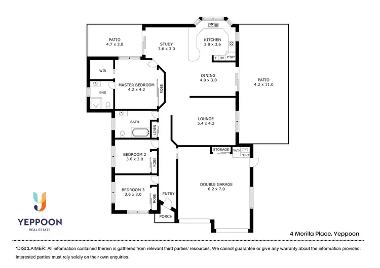 Floorplan of Homely house listing, 4 Morilla Place, Yeppoon QLD 4703