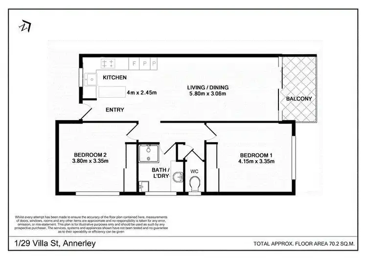 Floorplan of Homely unit listing, 1/29 Villa Street, Annerley QLD 4103