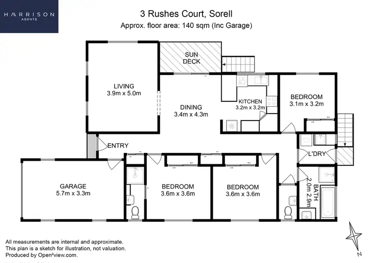 Floorplan of Homely house listing, 3 Rushes Court, Sorell TAS 7172