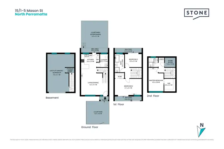 Floorplan of Homely townhouse listing, 15/1-5 Mason Street, North Parramatta NSW 2151