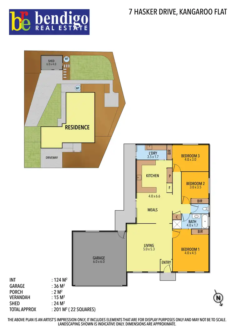 Floorplan of Homely house listing, 7 Hasker Drive, Kangaroo Flat VIC 3555