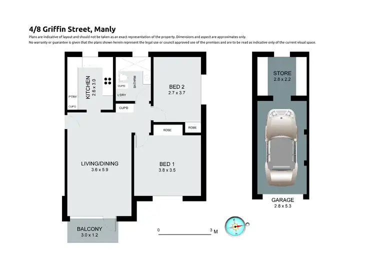 Floorplan of Homely apartment listing, 4/8 Griffin Street, Manly NSW 2095
