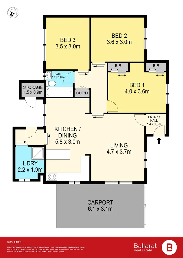 Floorplan of Homely house listing, 9 Frost Avenue, Maryborough VIC 3465