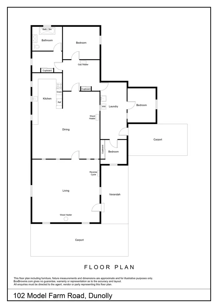 Floorplan of Homely house listing, 102 Model Farm Road, Dunolly VIC 3472