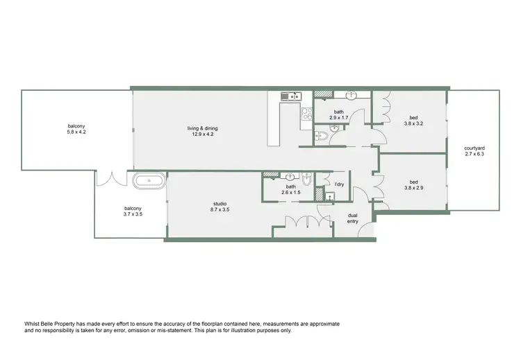 Floorplan of Homely apartment listing, 1325-1326/123-127 Williams Esp, Palm Cove QLD 4879