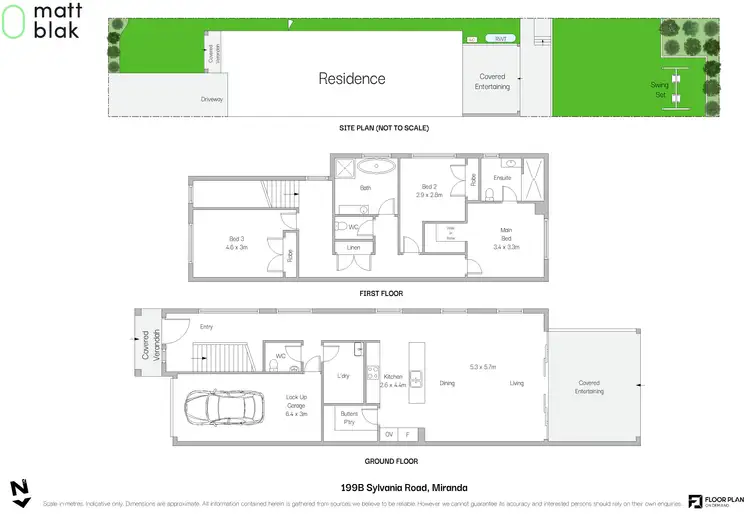 Floorplan of Homely semi-detached listing, 199B Sylvania Road, Miranda NSW 2228