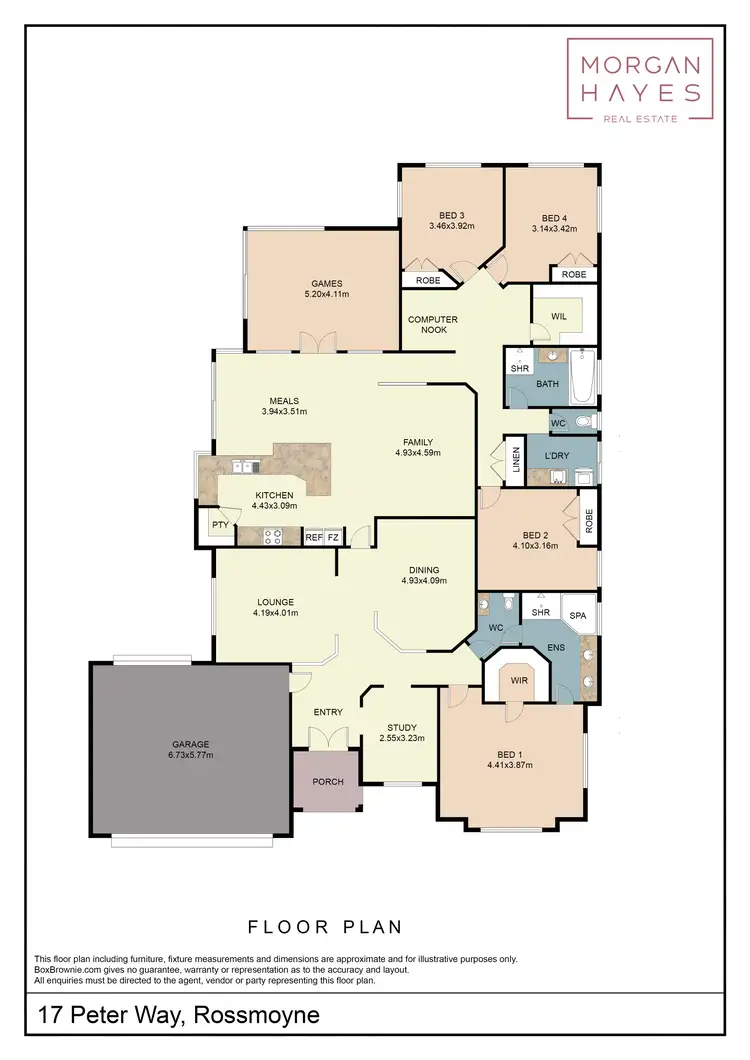 Floorplan of Homely house listing, 17 Peter Way, Rossmoyne WA 6148