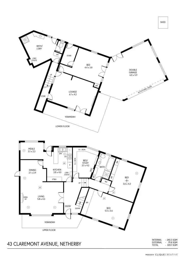 Floorplan of Homely house listing, 43 Claremont Avenue, Netherby SA 5062