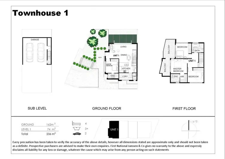 Floorplan of Homely townhouse listing, 1/740 Elgar Road, Doncaster VIC 3108