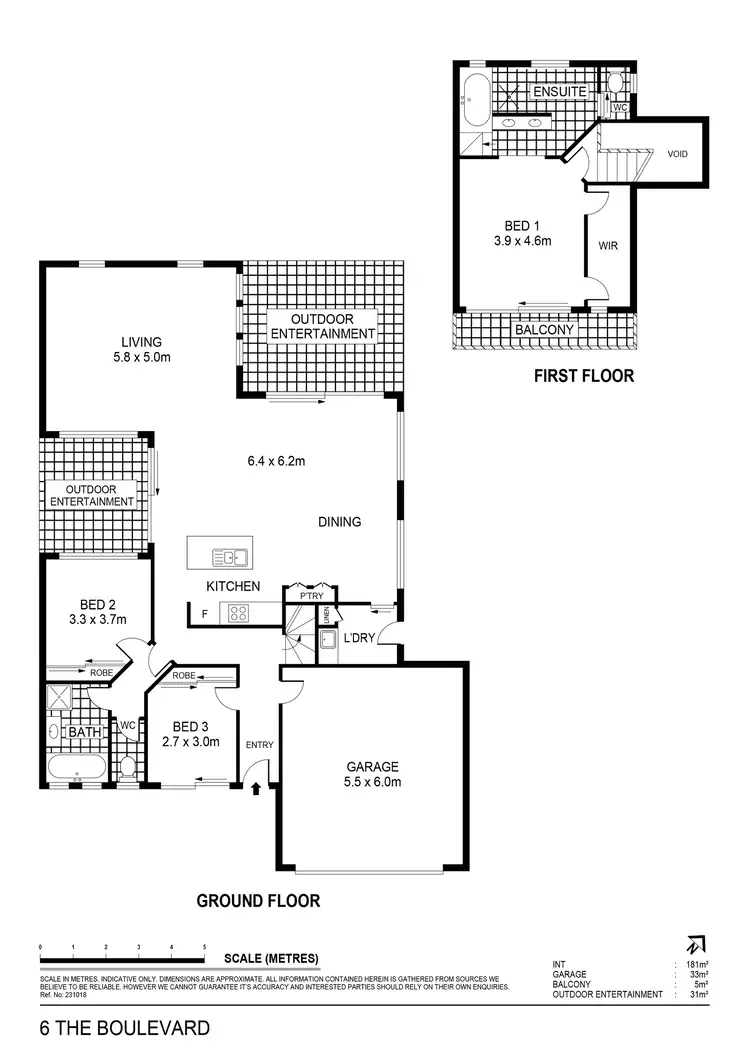 Floorplan of Homely house listing, 6 The Boulevard, White Hills VIC 3550