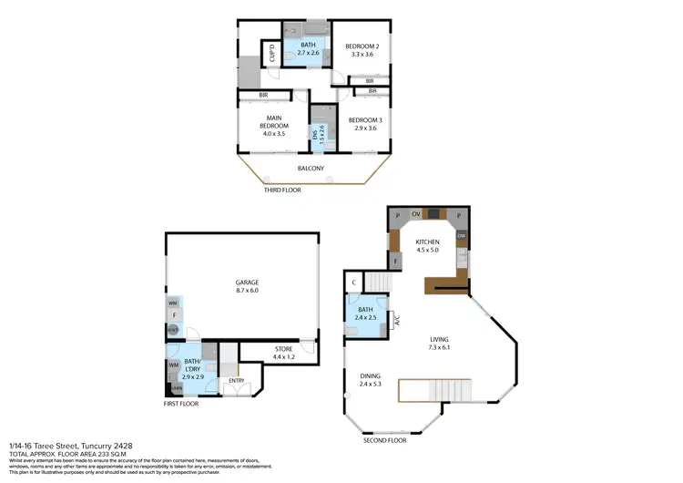 Floorplan of Homely townhouse listing, 1/14-16 Taree Street, Tuncurry NSW 2428
