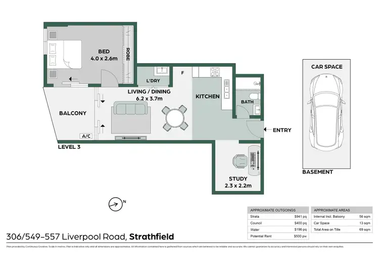 Floorplan of Homely apartment listing, 306/549-557 Liverpool Road, Strathfield NSW 2135