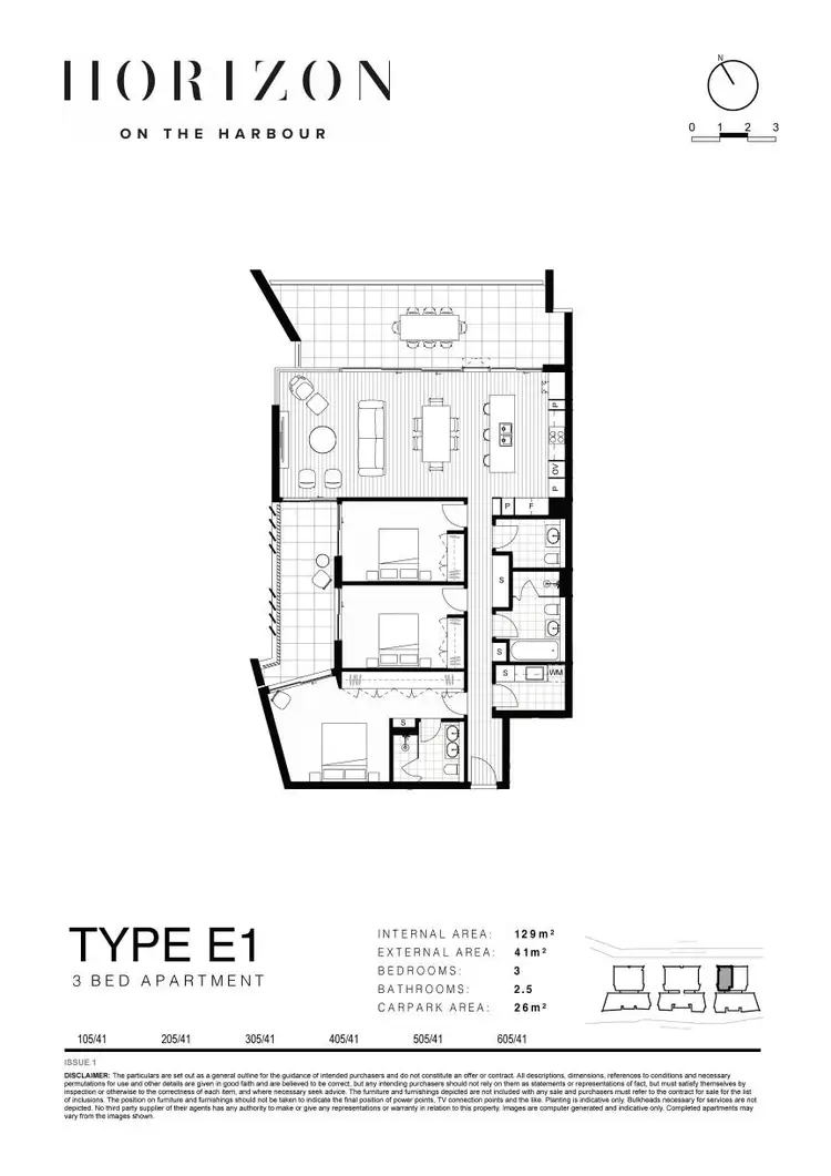 Floorplan of Homely apartment listing, Level Onsell/605/41 Honeysuckle Drive, Newcastle NSW 2300