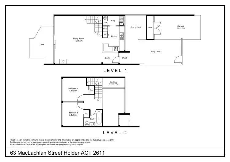 Floorplan of Homely townhouse listing, 63 MacLachlan Street, Holder ACT 2611