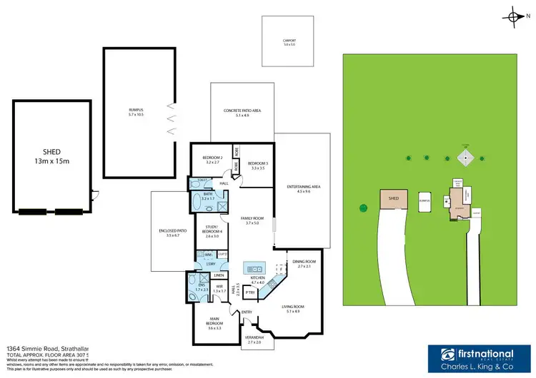 Floorplan of Homely house listing, 1364 Simmie Road, Echuca VIC 3564