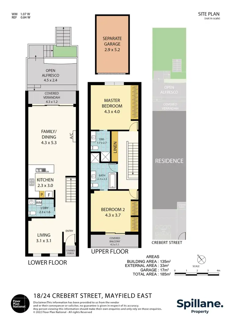 Floorplan of Homely townhouse listing, 18/24 Crebert Street, Mayfield East NSW 2304