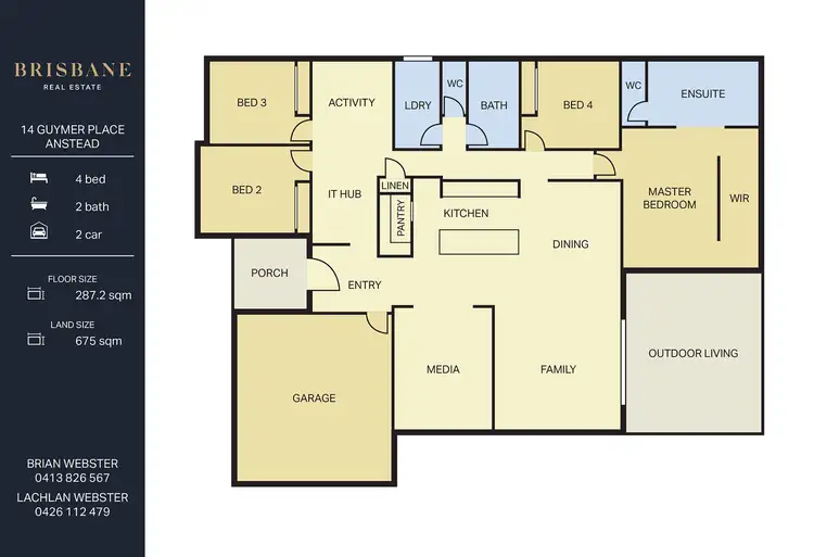Floorplan of Homely house listing, 14 Guymer Place, Anstead QLD 4070