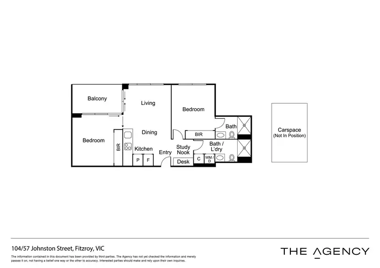 Floorplan of Homely apartment listing, 104/57 Johnston Street, Fitzroy VIC 3065