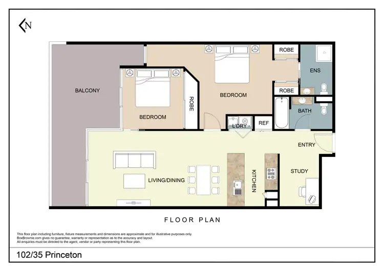 Floorplan of Homely apartment listing, 102/35 Princeton Terrace, Bundoora VIC 3083