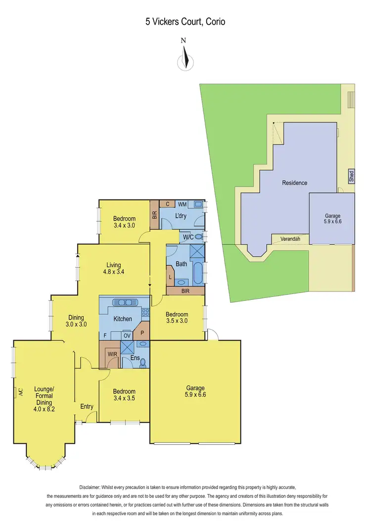 Floorplan of Homely house listing, 5 Vickers Court, Corio VIC 3214
