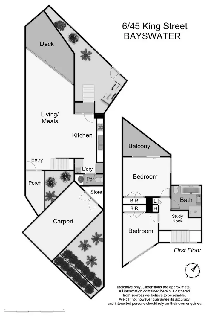 Floorplan of Homely townhouse listing, 6/45 King Street, Bayswater VIC 3153