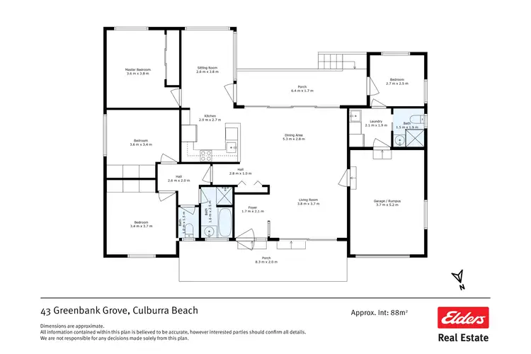 Floorplan of Homely house listing, 43 Greenbank Grove, Culburra Beach NSW 2540