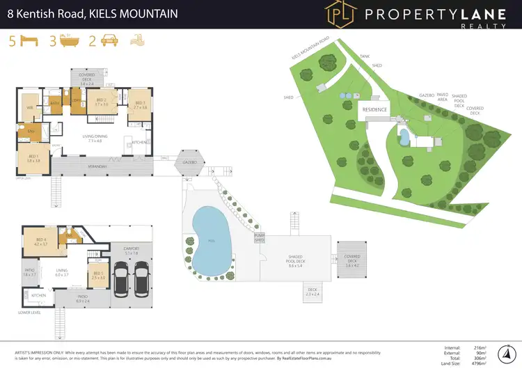 Floorplan of Homely rural property listing, 8 Kentish Road, Kiels Mountain QLD 4559