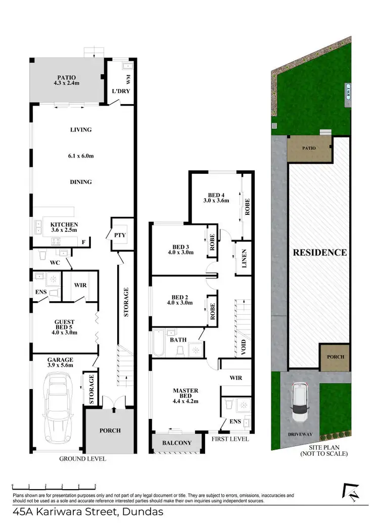 Floorplan of Homely semi-detached listing, 45A Kariwara Street, Dundas NSW 2117