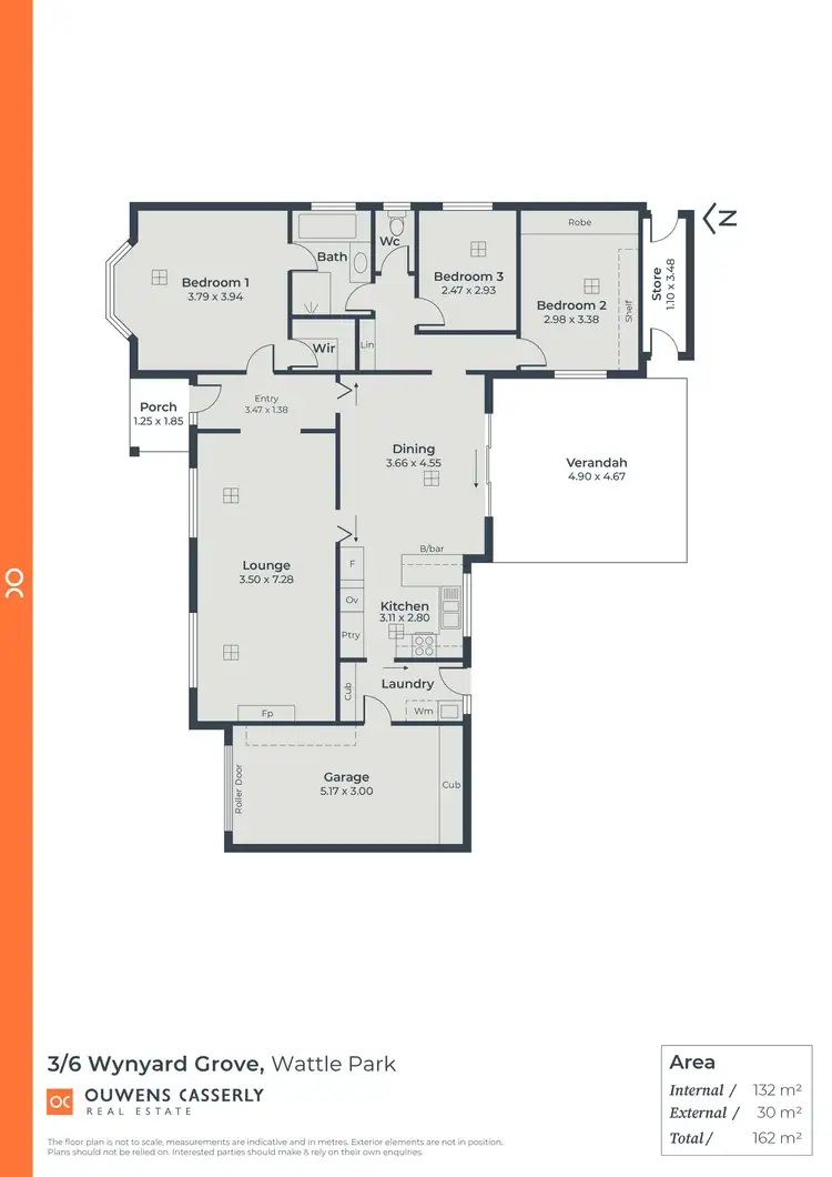 Floorplan of Homely unit listing, 3/6 Wynyard Grove, Wattle Park SA 5066