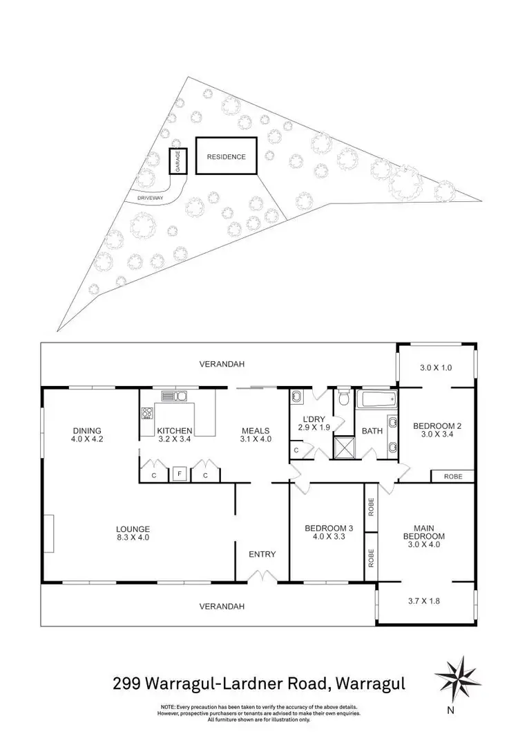 Floorplan of Homely house listing, 299 Warragul-Lardner Road, Warragul VIC 3820
