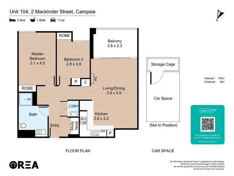 Floorplan of Homely apartment listing, 104/2 Mackinder Street, Campsie NSW 2194