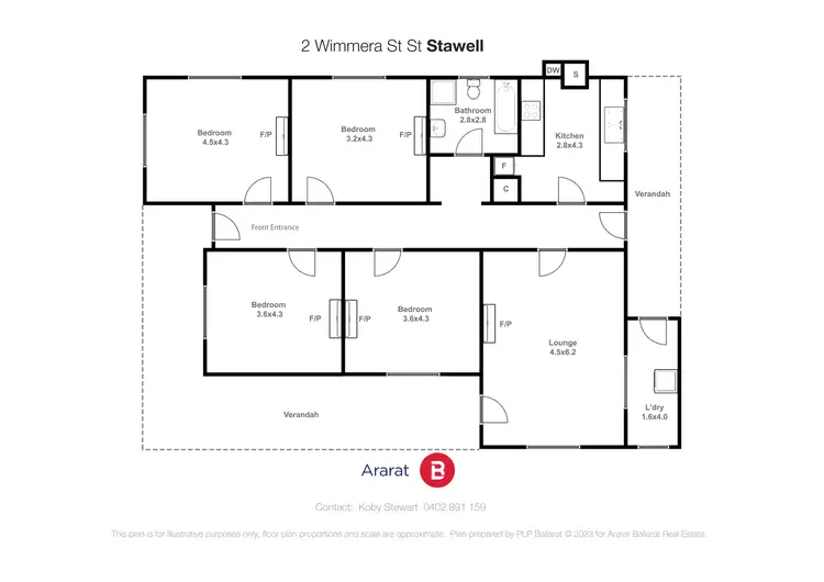 Floorplan of Homely house listing, 2 Wimmera Street, Stawell VIC 3380