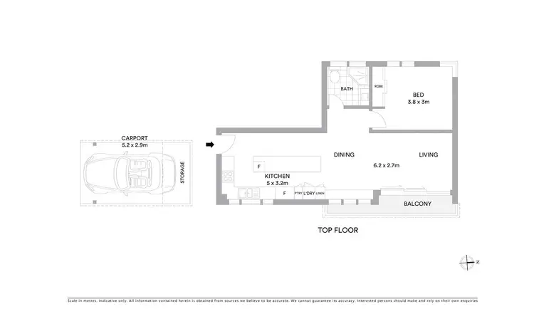 Floorplan of Homely apartment listing, 6/6 Oceanview Avenue, Vaucluse NSW 2030