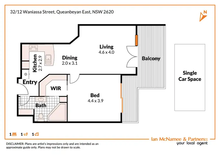 Floorplan of Homely unit listing, 32/12 Waniassa Street, Queanbeyan East NSW 2620