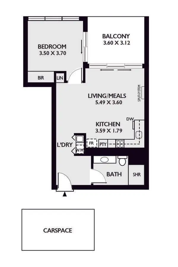 Floorplan of Homely apartment listing, 311/2-6 Pilla Avenue, New Port SA 5015