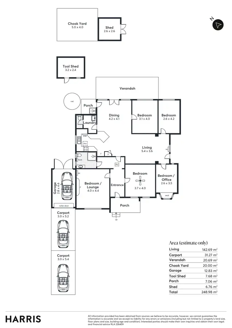 Floorplan of Homely house listing, 18 Toowong Avenue, Kensington Park SA 5068