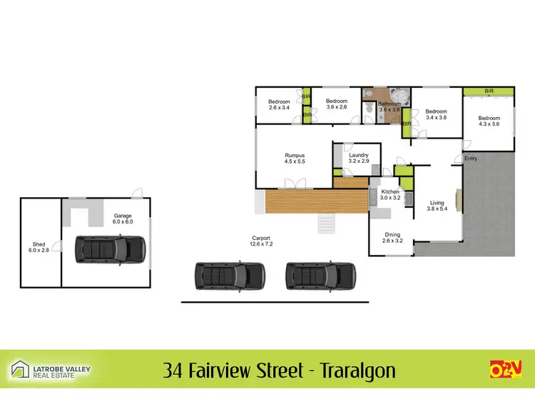 Floorplan of Homely house listing, 34 Fairview Street, Traralgon VIC 3844