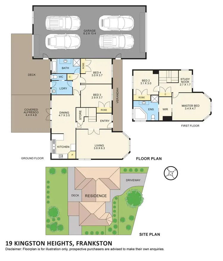 Floorplan of Homely house listing, 19 Kingston Heights, Frankston VIC 3199