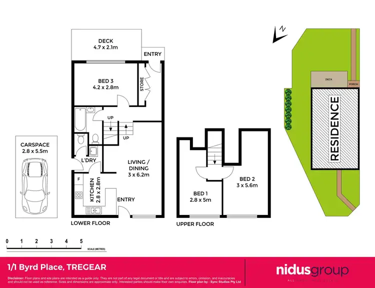 Floorplan of Homely townhouse listing, 1/1 Byrd Place, Tregear NSW 2770