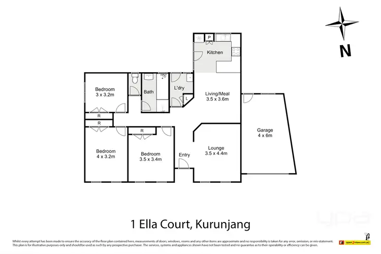 Floorplan of Homely house listing, 1 Ella Court, Kurunjang VIC 3337