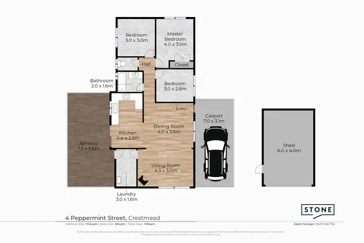 Floorplan of Homely house listing, 4 Peppermint Street, Crestmead QLD 4132