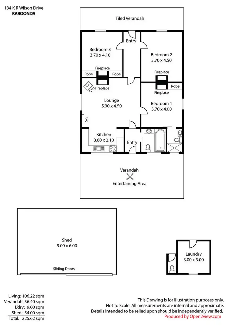 Floorplan of Homely house listing, 134 KR Wilson Drive, Karoonda SA 5307