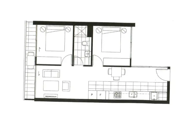 Floorplan of Homely apartment listing, 302/589 Elizabeth Street, Melbourne VIC 3000