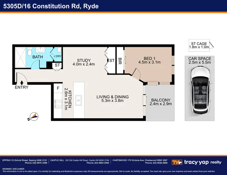 Floorplan of Homely apartment listing, 305D/16 Constitution Road, Ryde NSW 2112