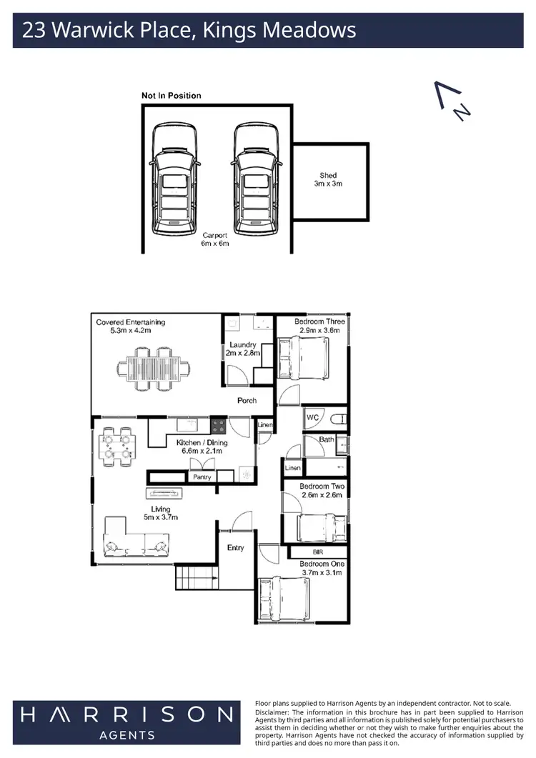 Floorplan of Homely house listing, 23 Warwick Place, Kings Meadows TAS 7249