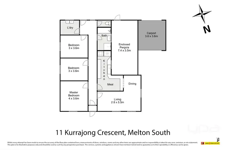 Floorplan of Homely house listing, 11 Kurrajong Crescent, Melton South VIC 3338