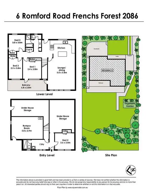 Floorplan of Homely house listing, 6 Romford Road, Frenchs Forest NSW 2086