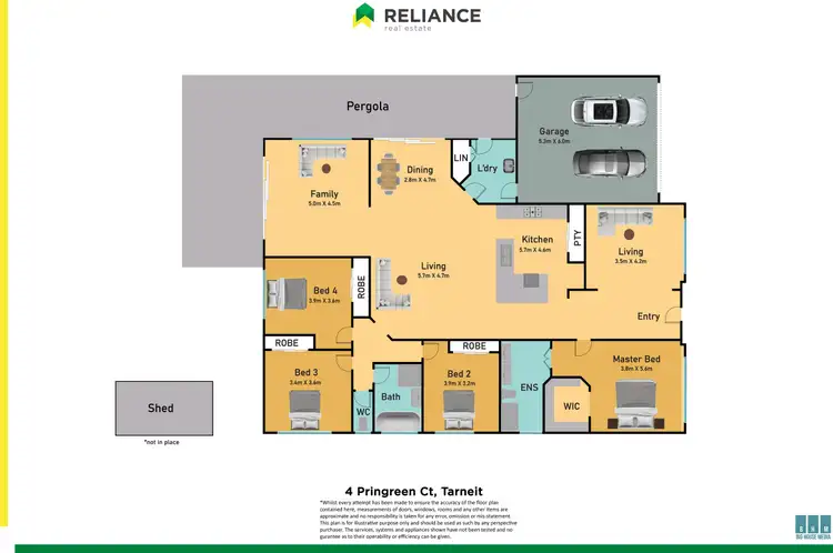 Floorplan of Homely house listing, 4 Pringreen Court, Tarneit VIC 3029