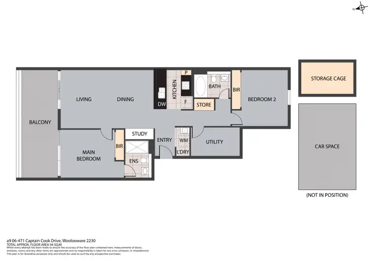 Floorplan of Homely unit listing, A9.06/471 Captain Cook Drive, Woolooware NSW 2230
