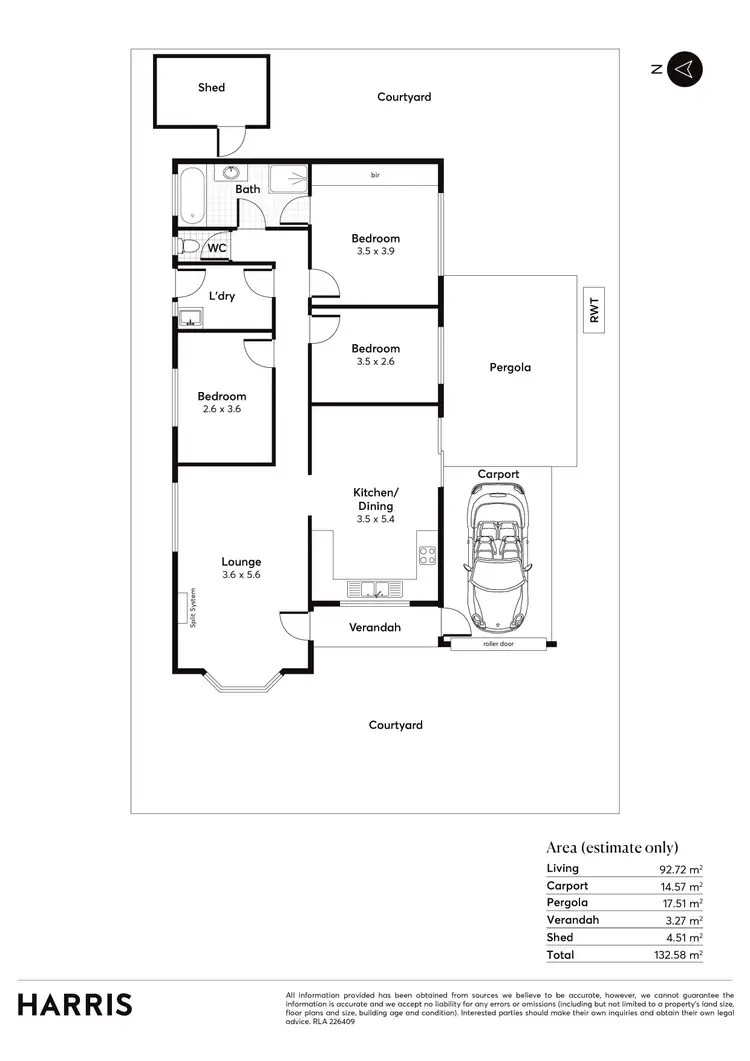 Floorplan of Homely house listing, 13 Bristol Avenue, Camden Park SA 5038
